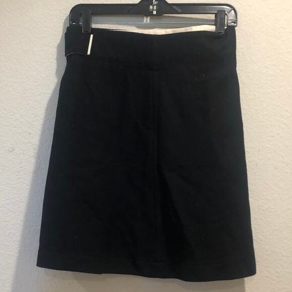 Yoshi Kondo Paris Black 100% Wool Wrap Skirt Size S - Picture 2 of 6